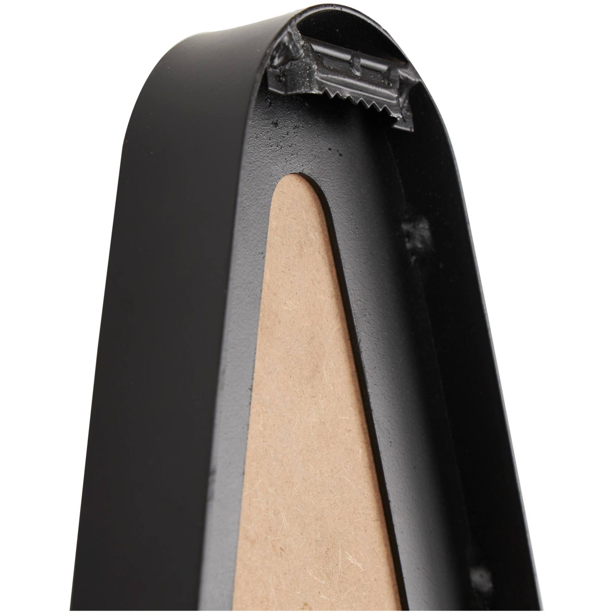 10" x 47" Black Metal Elongated Oval Wall Mirror Set